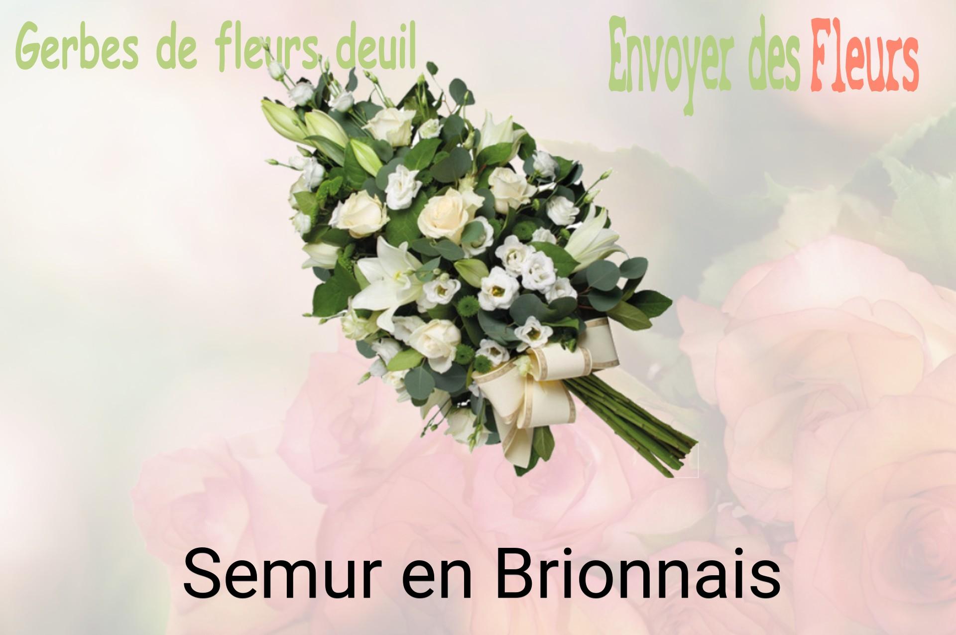 Gerbe de fleurs de deuil livrée à Semur-en-Brionnais